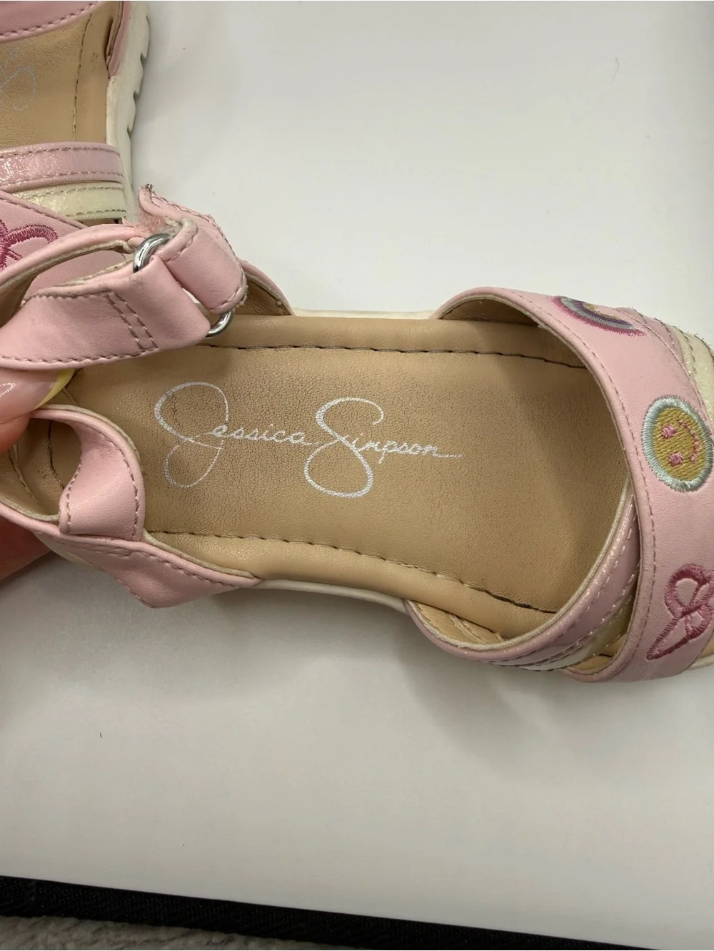 Jessica Simpson Pink Butterfly & Smiley Strap Sandals